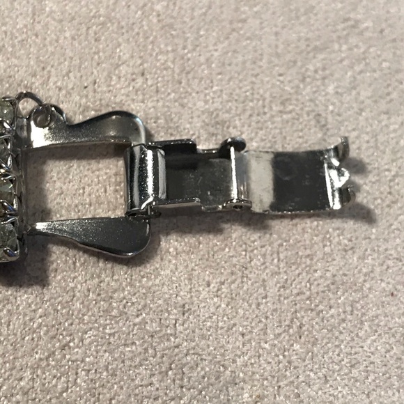 Vintage 50’s Clear Crystal Rhinestone Bracelet 8” - Picture 7 of 8